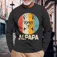 Alpa Alpaca Papa Langarmshirts Geschenke für alte Männer