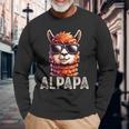 Alpapa Alpaca Lama Father's Day Dad Saying Father's Day Long Sleeve T-Shirt Gifts for Old Men