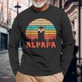 Alpapa Alpaka Lama Fan Liebhaber Dad Frischgebackenerater Langarmshirts Geschenke für alte Männer