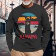 Alpapaatertag Bester Papa Alpaka Werdender Papa Geschenk Langarmshirts Geschenke für alte Männer