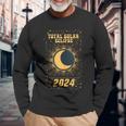 America Total Solar Eclipse 2024 Totality April 8 2024 Long Sleeve T-Shirt Gifts for Old Men