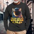 America Totality 40824 Corgi Total Solar Eclipse Dog 2024 Long Sleeve T-Shirt Gifts for Old Men