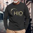 America Totality Ohio Total Solar Eclipse April 8 2024 Long Sleeve T-Shirt Gifts for Old Men