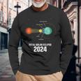 America Totality Total Solar Eclipse 40824 Usa Map 2024 Long Sleeve T-Shirt Gifts for Old Men