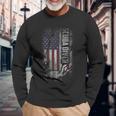 American Scuba Diving Patriot Usa Flag Scuba Diver Long Sleeve T-Shirt Gifts for Old Men