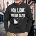 Angler Papa Ich Liebe Es Wenn Meine Frau Mich Angeln Lässt Langarmshirts Geschenke für alte Männer