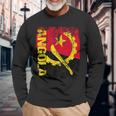 Angola Flag Vintage Distressed Angola Long Sleeve T-Shirt Gifts for Old Men