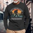 Anti Social Club President Antisocial Bigfoot Long Sleeve T-Shirt Gifts for Old Men