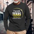 April 2024 Total Solar Totality Eclipse Tyler Texas Long Sleeve T-Shirt Gifts for Old Men