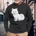 Arctic Fox Artic Animals Cute Artic Fox Lover Pajamas Long Sleeve T-Shirt Gifts for Old Men