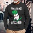 Armbar Me Impossible Cool Judo Dinosaur Long Sleeve T-Shirt Gifts for Old Men