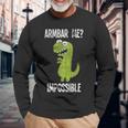 Armbar Me Impossible Trex Dinosaur Vintage Jiu Jitsu Long Sleeve T-Shirt Gifts for Old Men