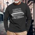 Armónica Playerintage Blues Music Musical Regalo Camiseta de manga larga Regalos para ancianos