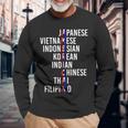 Asian American Pride Long Sleeve T-Shirt Gifts for Old Men