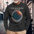 Astronomy Once In A Lifetime Eclipse Minimalistic Solar Ecli Long Sleeve T-Shirt Gifts for Old Men