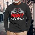 Aunt Pit Crew Birthday Party Race Car Lover Racing Family Long Sleeve T-Shirt Gifts for Old Men