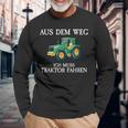 Aus Dem Weg Ich Muss Traktor Fahren Farmer Farm Langarmshirts Geschenke für alte Männer