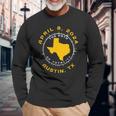 Austin Texas Solar Eclipse April 8 2024 Totality Long Sleeve T-Shirt Gifts for Old Men