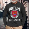 Autism Awareness University Puzzle Pieces Support Autismus Long Sleeve T-Shirt Gifts for Old Men