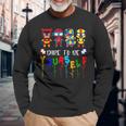 Autism Dare To Be Yourself Dabbing Superheroes Boys Long Sleeve T-Shirt Gifts for Old Men