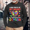 Autism Godparents Autism Awareness Godson Support Long Sleeve T-Shirt Gifts for Old Men