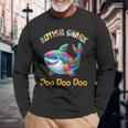 Autism Shark Autistic Awareness Accept Support Hope Proud Long Sleeve T-Shirt Gifts for Old Men