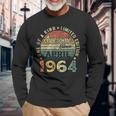 Awesome Since April 1964 Vintage 60Th Birthday Dad Long Sleeve T-Shirt Gifts for Old Men