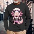 Axolotl Baking Cookies Chocolate Lover Cookie Baker Long Sleeve T-Shirt Gifts for Old Men