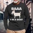 Baa I'm A Goat Costume Animal Goat Long Sleeve T-Shirt Gifts for Old Men