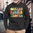 Back To School Hello Kindergarten Squad Teachers & Students Long Sleeve T-Shirt Gifts for Old Men