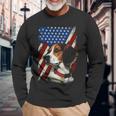 Beagle American Flag Bandana Patriotic 4Th Of July Long Sleeve T-Shirt Gifts for Old Men