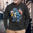 Beer Tap Usa Flag 4Th July Drinking And Fathers Day Us Flag Long Sleeve T-Shirt Gifts for Old Men