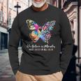 We Believe In Miracles Fight In All Color Support The Cancer Long Sleeve T-Shirt Gifts for Old Men