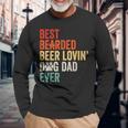 Best Bearded Beer Lovin' Dog Dad Ever Long Sleeve T-Shirt Gifts for Old Men