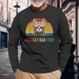 Best Cat Dad Everintage Cat Daddy Fun Cat Dad Langarmshirts Geschenke für alte Männer