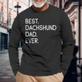 Best Dachshund Dad Ever Teckel Dachshund Papa Langarmshirts Geschenke für alte Männer