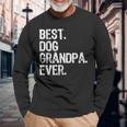 Best Dog Grandpa Ever Cool Camiseta de manga larga Regalos para ancianos