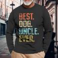 Best Dog Uncle Ever Vintage Dog Lover Long Sleeve T-Shirt Gifts for Old Men