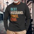 Best Husband Since 1999 25Th Wedding Anniversary 25 Years Long Sleeve T-Shirt Gifts for Old Men