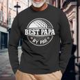 Best Papa By Par Vintage Golf Player Daddy Dad Fathers Day Long Sleeve T-Shirt Gifts for Old Men