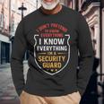 Best Security Guard Dad Watchman Dad Security Guard Father Long Sleeve T-Shirt Gifts for Old Men