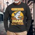 Best Shark Dad Ever Hai Papaatertag Haie Langarmshirts Geschenke für alte Männer