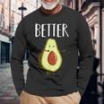 Better Half Avocado Matching Couple Valentine's Day Wedding Long Sleeve T-Shirt Gifts for Old Men