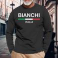 Bianchi Italian Name Family Surname Italy Flag Italia Langarmshirts Geschenke für alte Männer