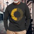 Bicycle Sunflower Bike Lover Biking Cycle Long Sleeve T-Shirt Gifts for Old Men