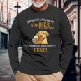 Bier Und Coole Hunde Lustiger Spruch Papa Labrador Gassi Langarmshirts Geschenke für alte Männer