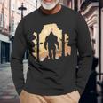 Bigfoot Hunting Easter Eggs Sasquatch Happy Easter Day Long Sleeve T-Shirt Gifts for Old Men