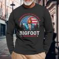 Bigfoot For President Believe Vote Elect Sasquatch Candidate Long Sleeve T-Shirt Gifts for Old Men