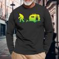 Bigfoot Rv Motorhome Camping Sasquatch Campervan Graphic Long Sleeve T-Shirt Gifts for Old Men