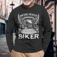Biker's Prayer Vintage Motorcycle Biker Motorcycling Mens Long Sleeve T-Shirt Gifts for Old Men